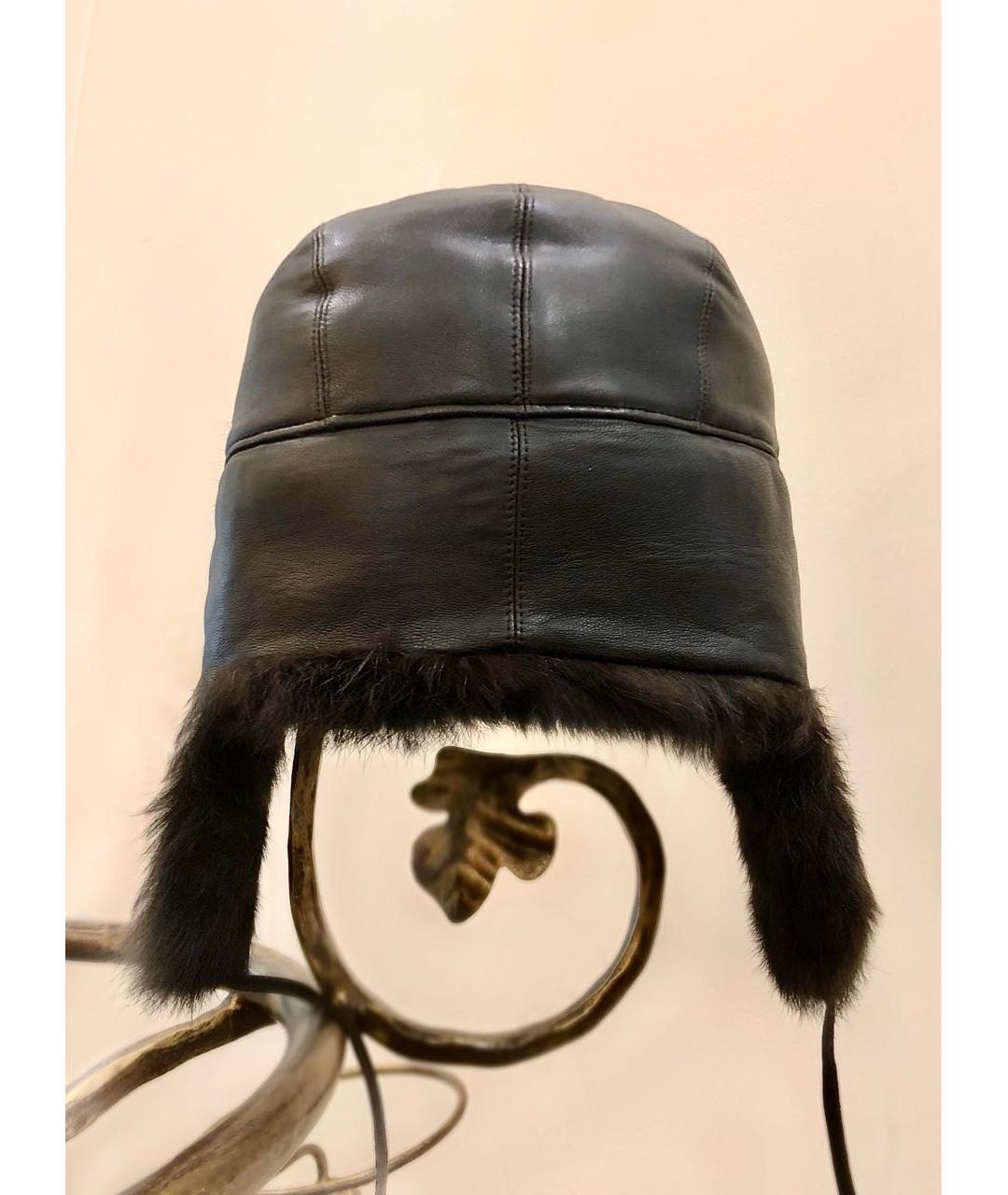 BORSALINO Коричневая кожаная шапка, фото 4