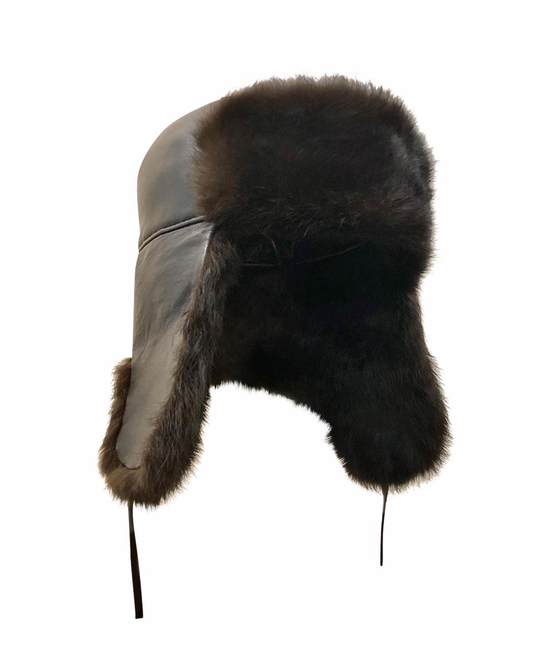 BORSALINO Коричневая кожаная шапка, фото 1