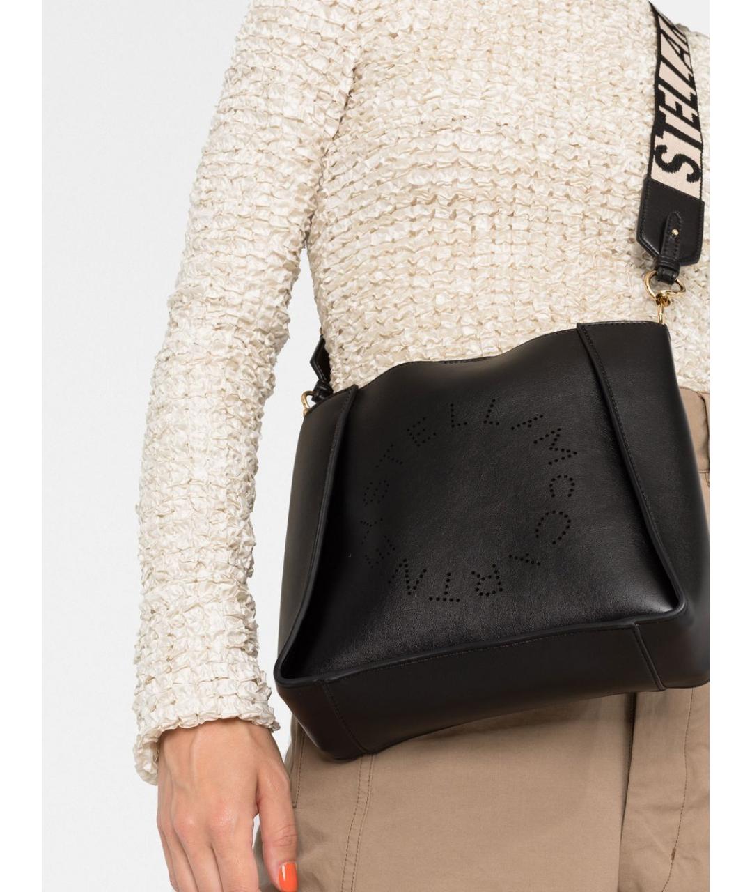 STELLA MCCARTNEY Черная сумка через плечо из искусственной кожи, фото 2