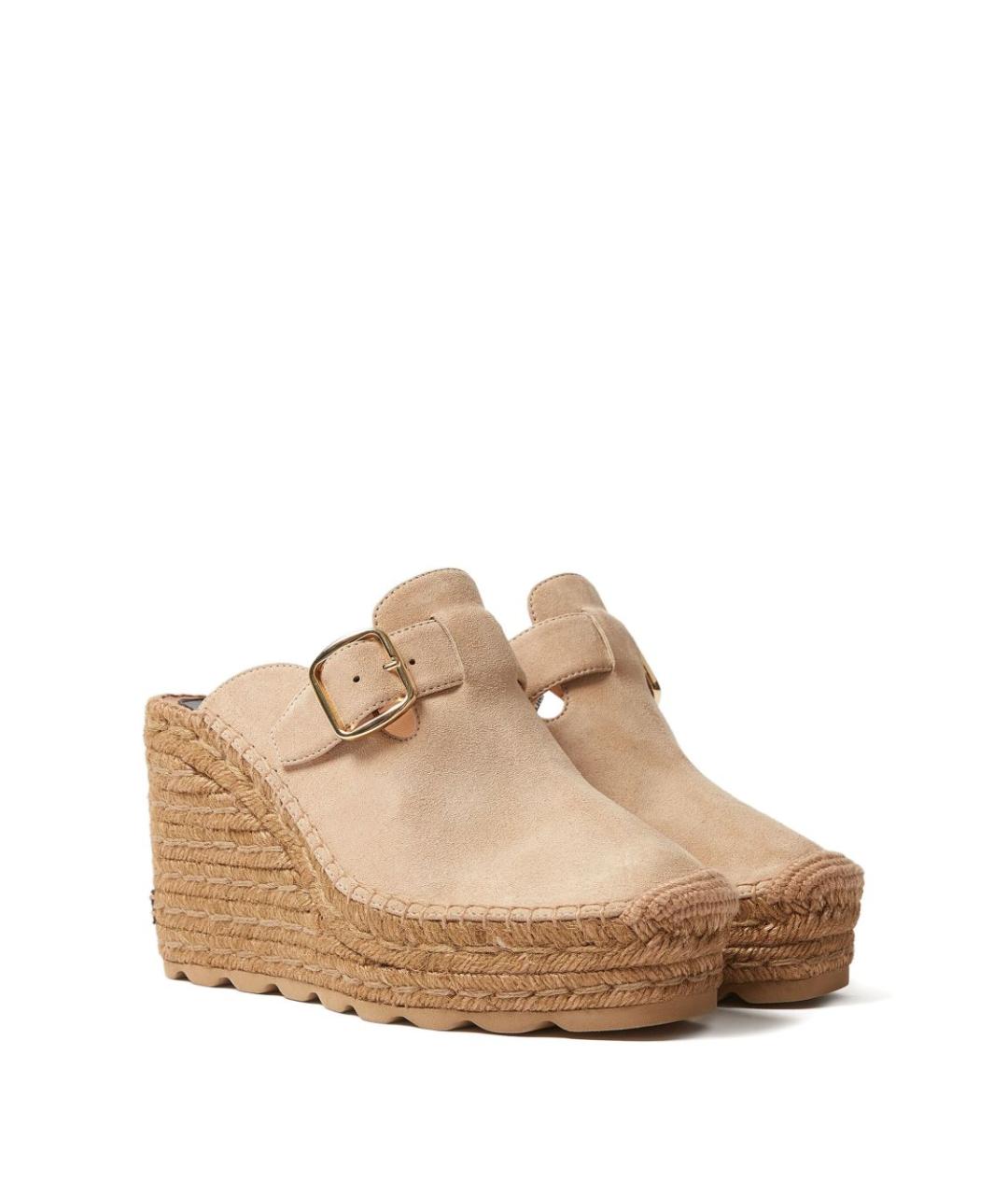 STELLA MCCARTNEY Бежевые сабо из искусственной кожи, фото 3