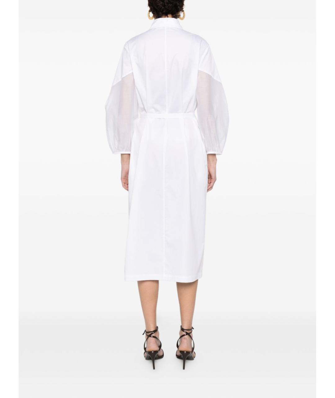 PESERICO Белое хлопковое повседневное платье, фото 4
