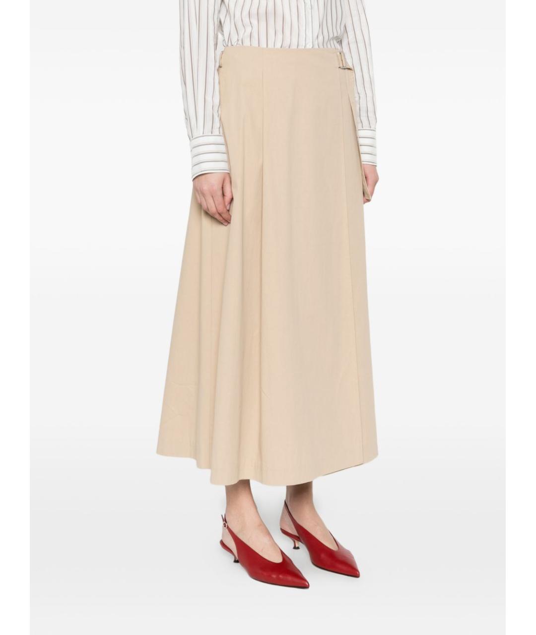 PESERICO Бежевая юбка миди, фото 3