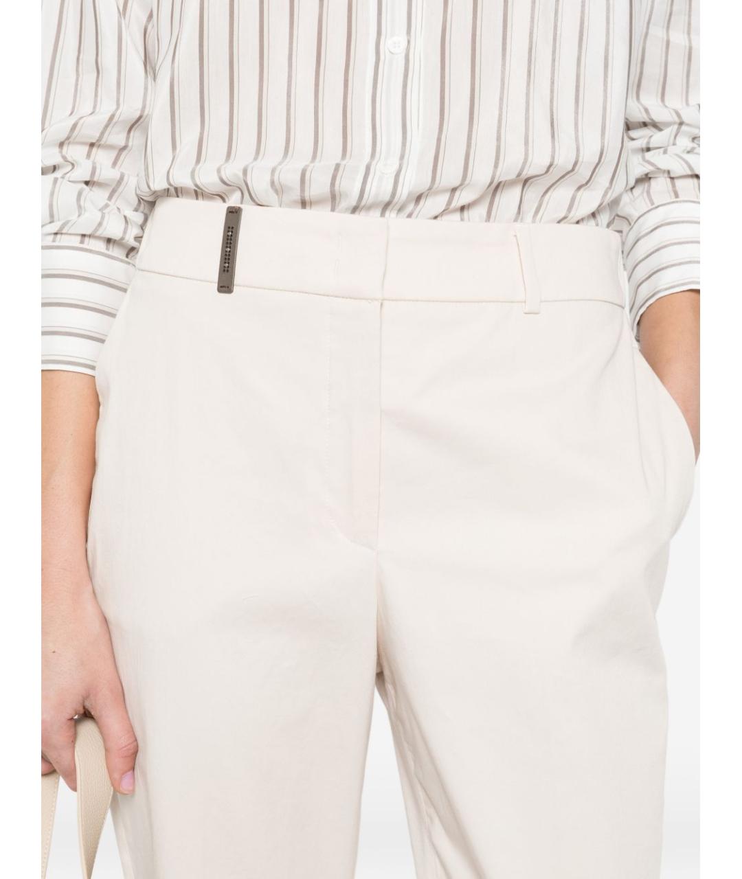 PESERICO Бежевые прямые брюки, фото 3