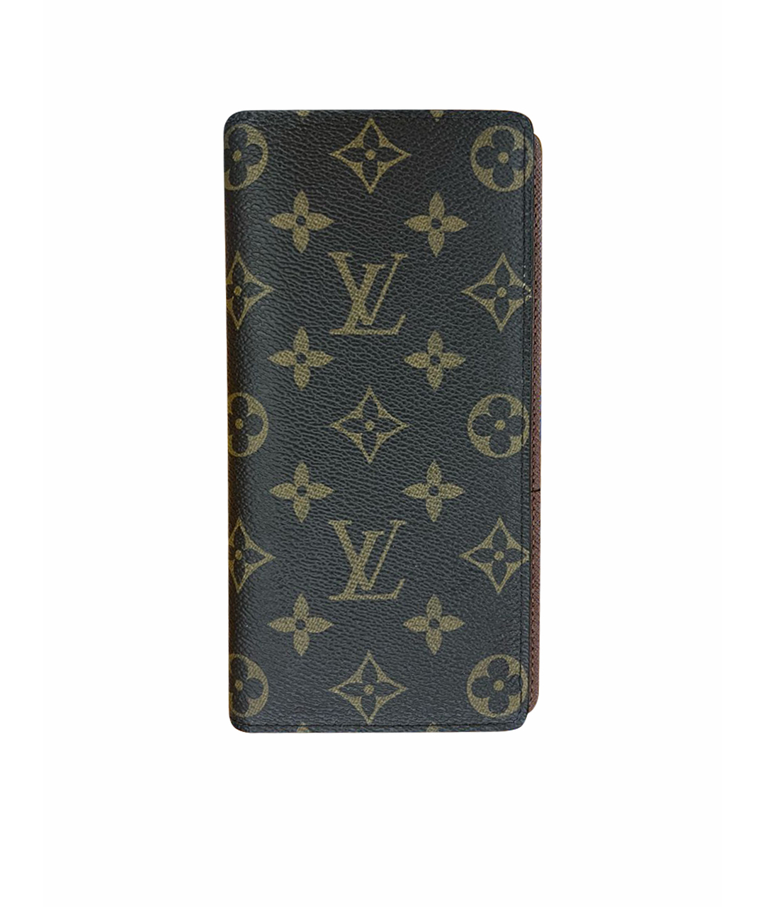 LOUIS VUITTON Коричневый кожаный кошелек, фото 1