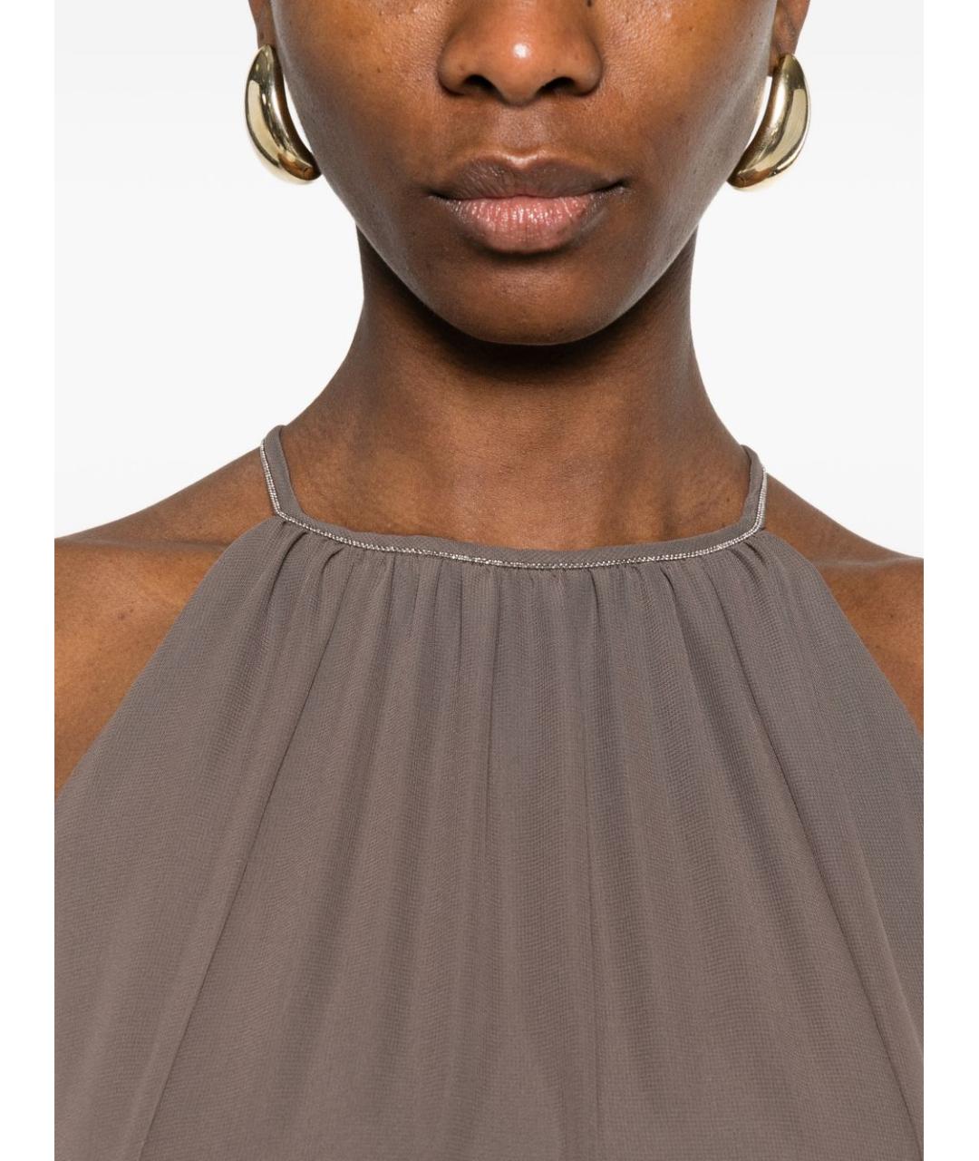 PESERICO Коричневое платье, фото 2