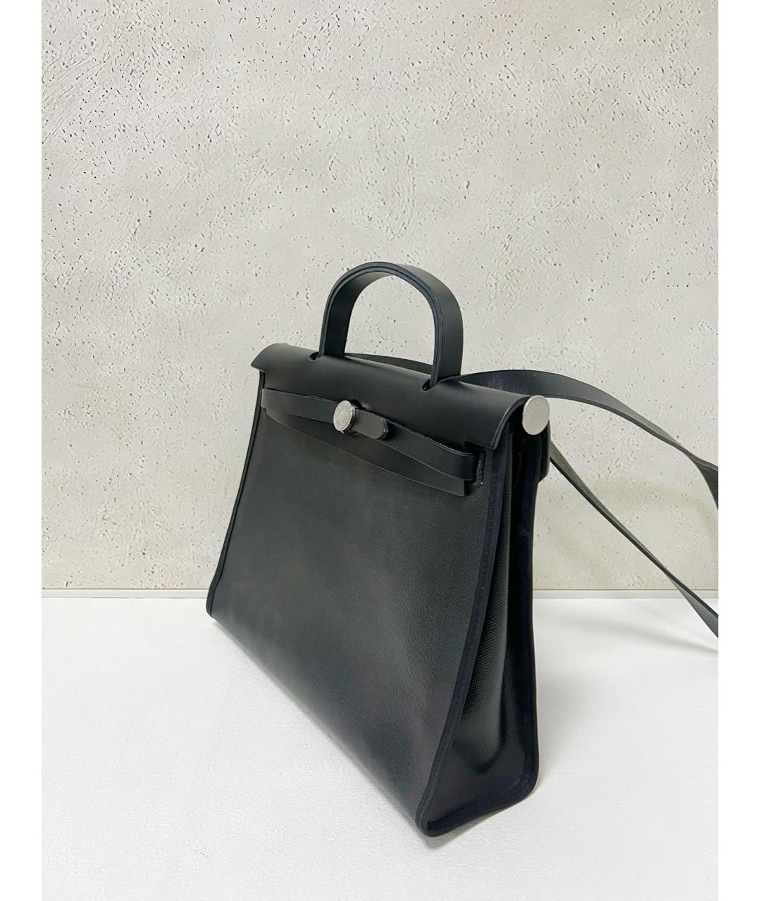HERMES Черная тканевая сумка через плечо, фото 5