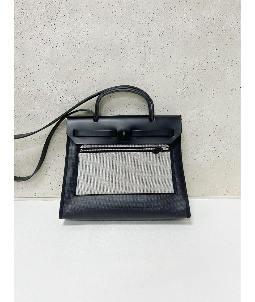 HERMES Черная тканевая сумка через плечо, фото 3