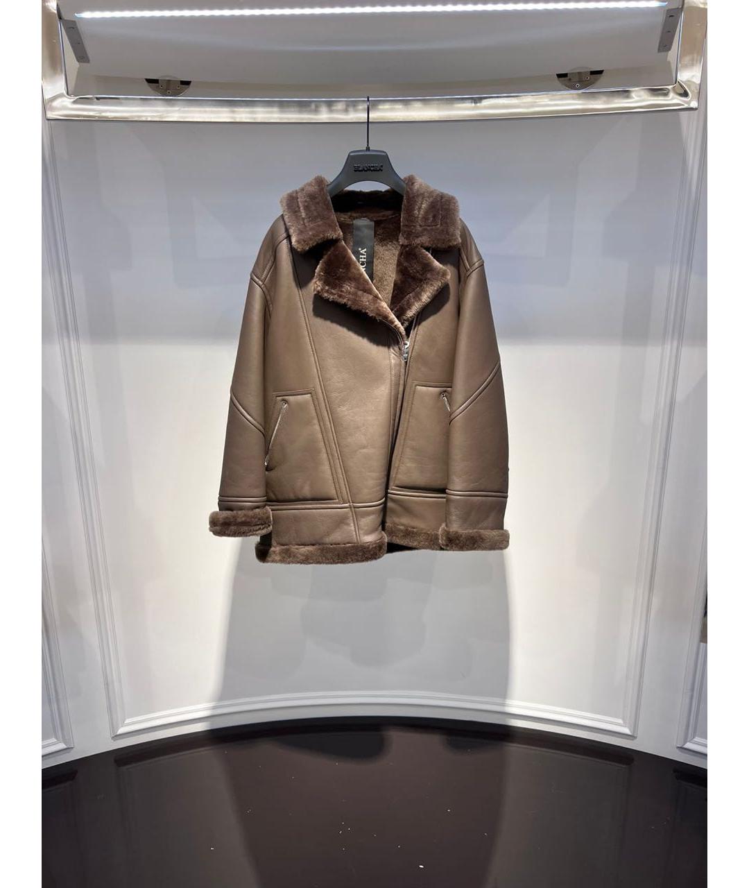 BLANCHA Коричневая дубленка, фото 3