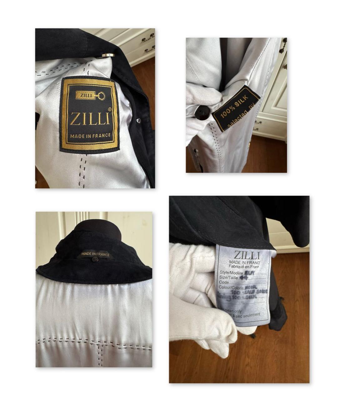 ZILLI Черное замшевое пальто, фото 3