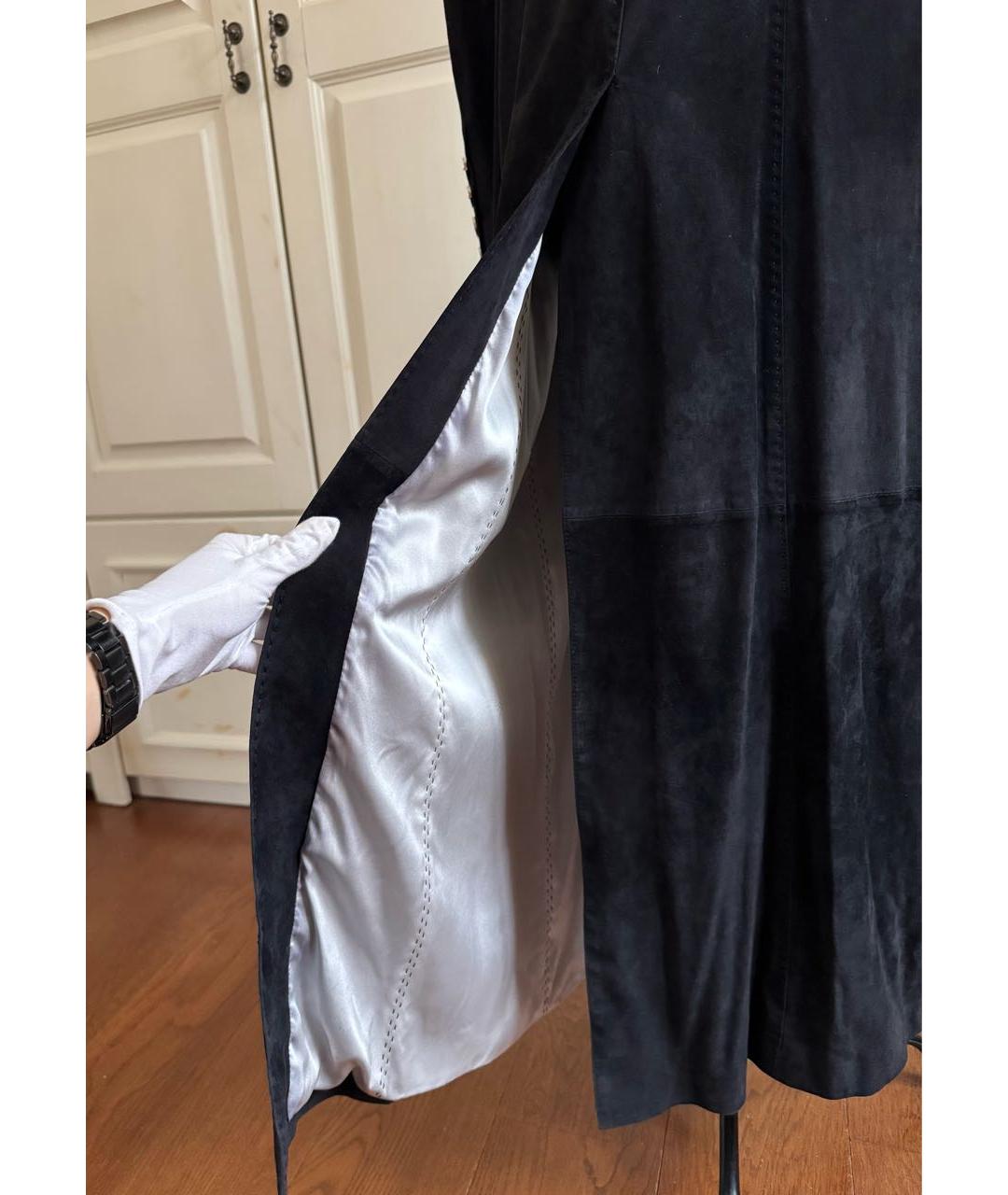 ZILLI Черное замшевое пальто, фото 7