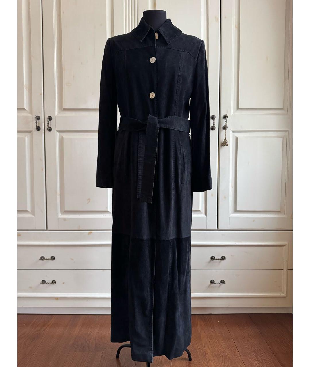 ZILLI Черное замшевое пальто, фото 9