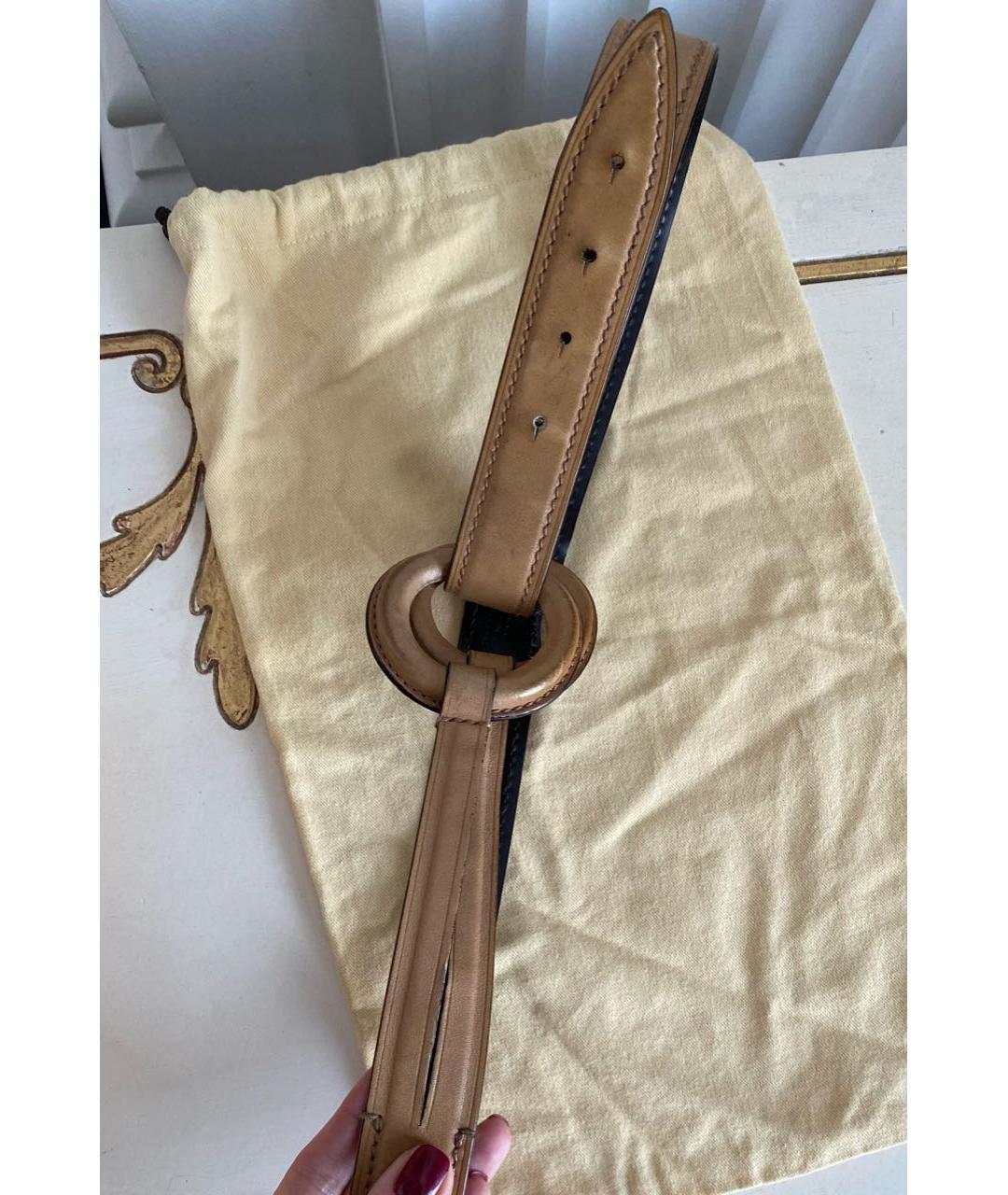 GUCCI Коричневый кожаный ремень, фото 3