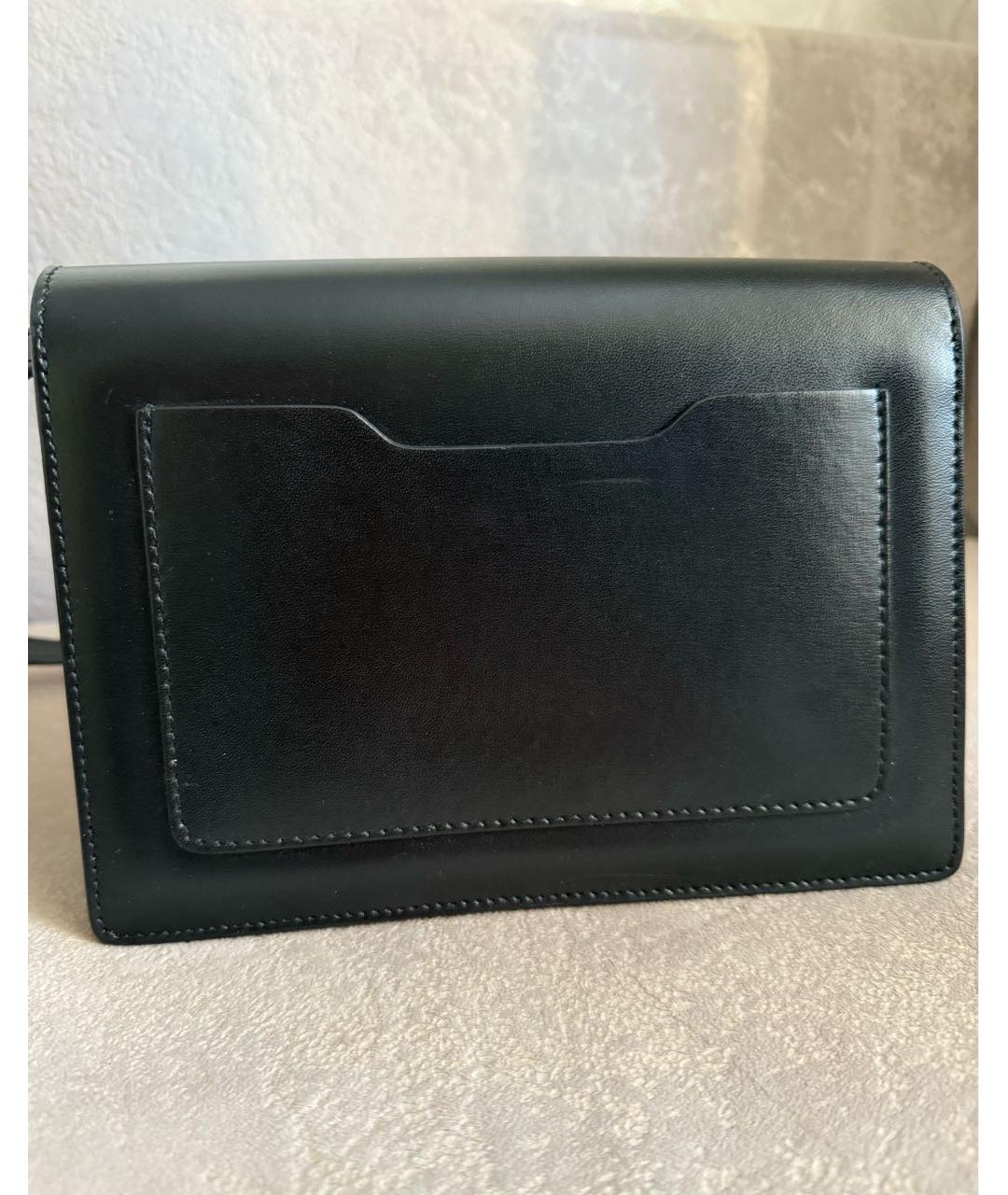 OFF-WHITE Черная кожаная сумка через плечо, фото 3