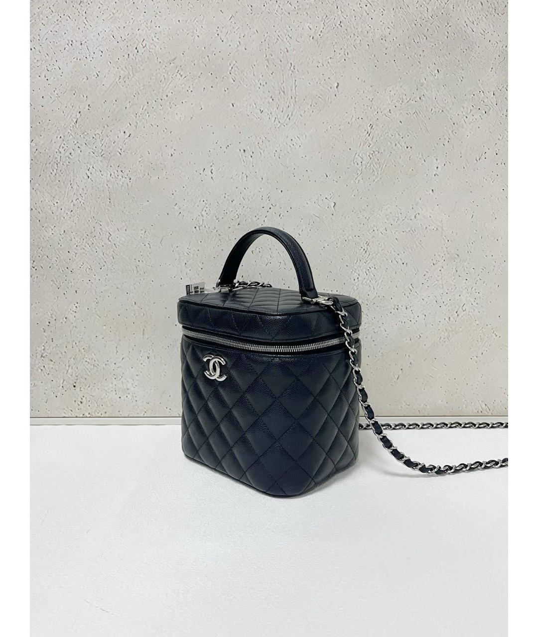 CHANEL Черная кожаная сумка через плечо, фото 5