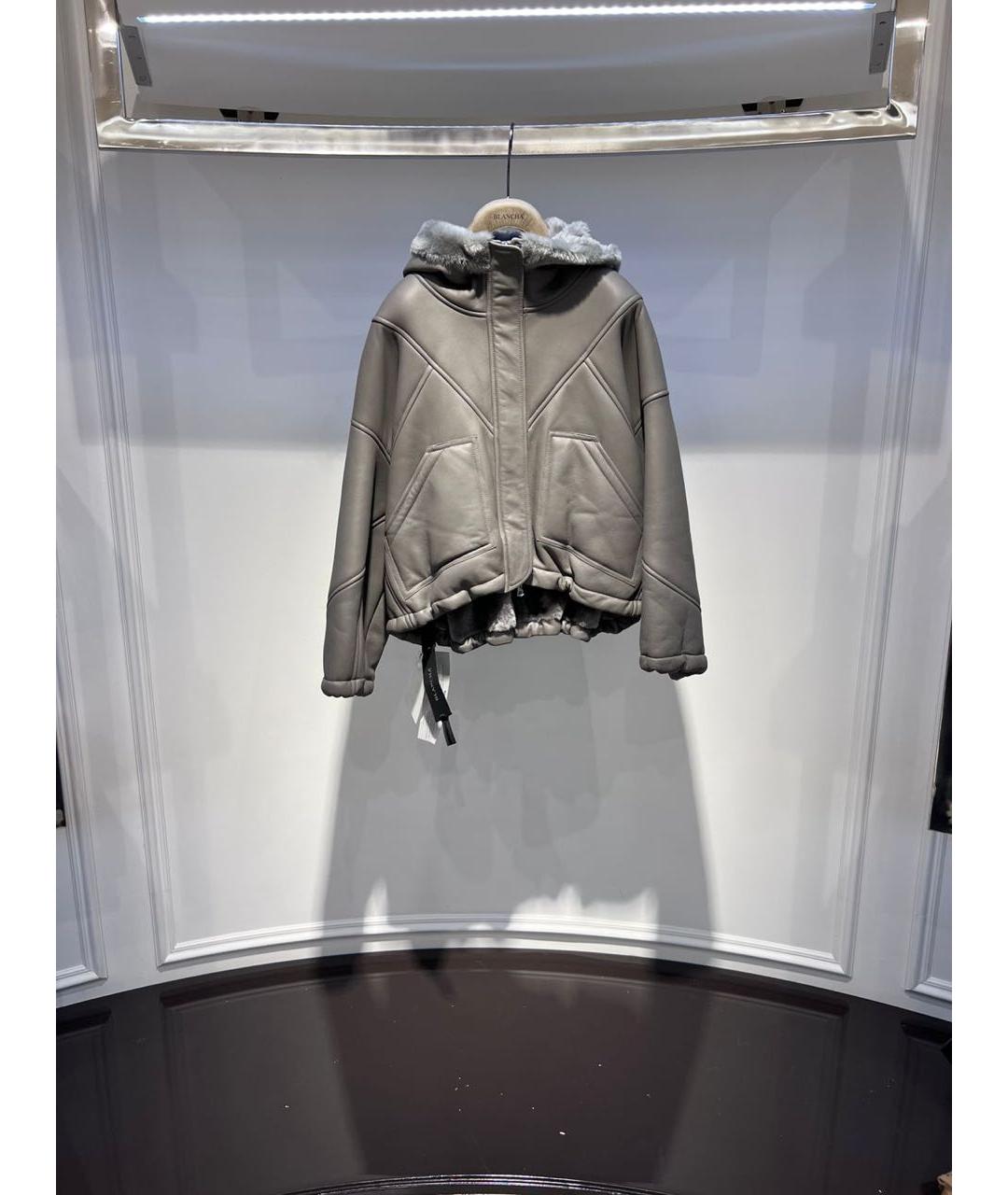 BLANCHA Серая дубленка, фото 3