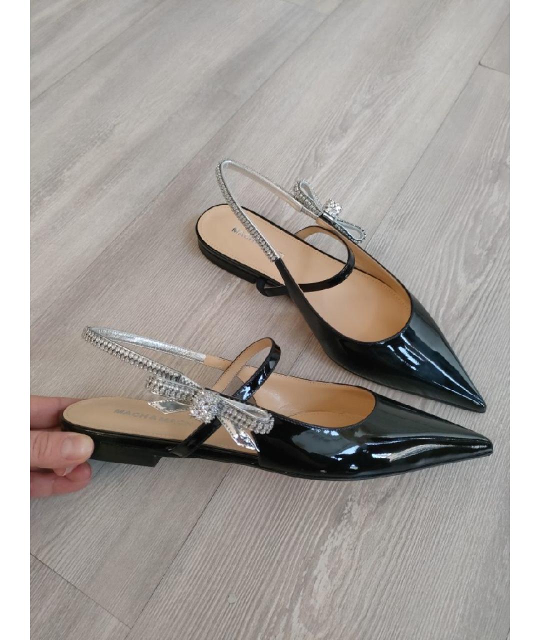 MACH&MACH Черные мюли из лакированной кожи, фото 5