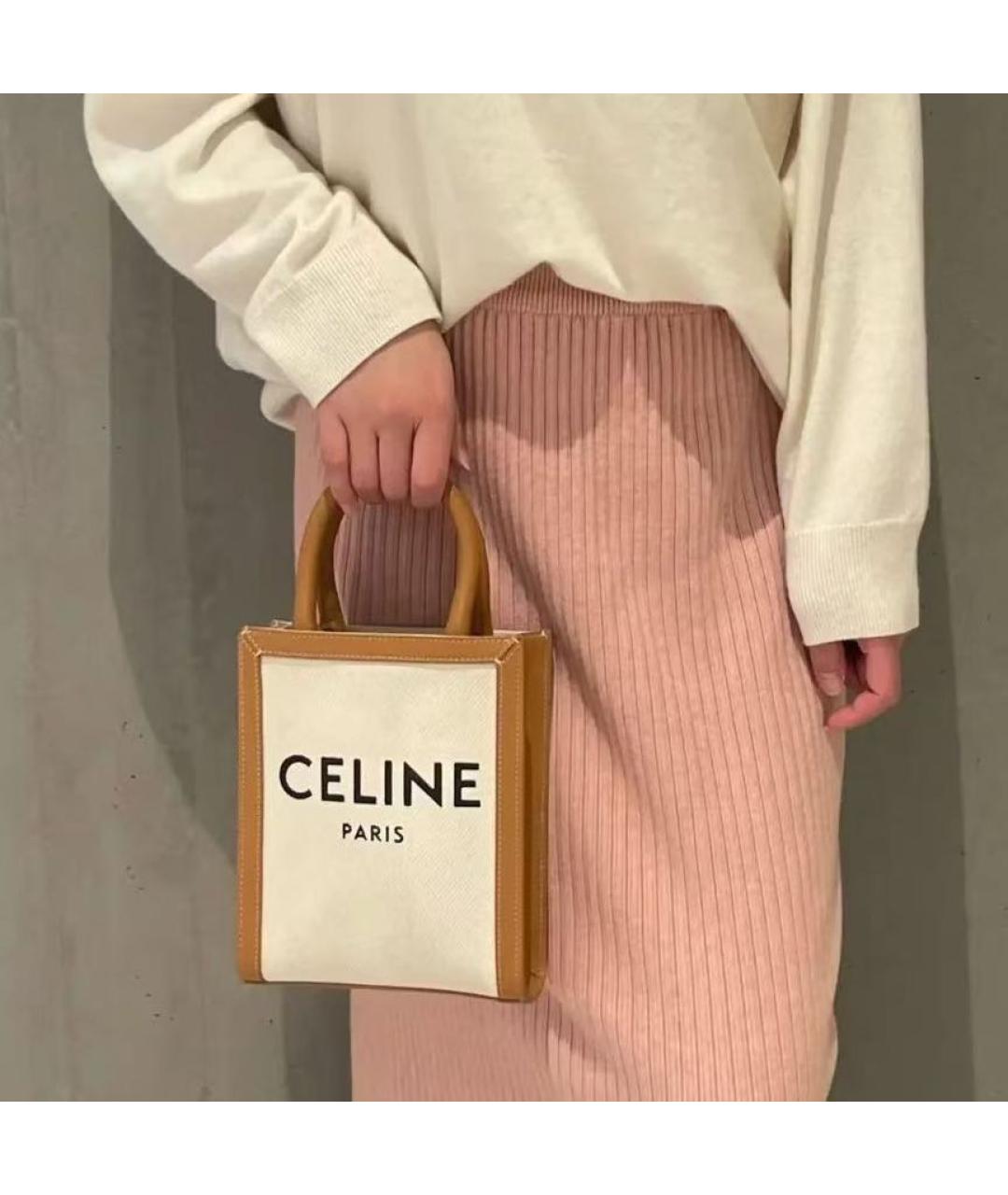 CELINE Бежевая сумка тоут, фото 7