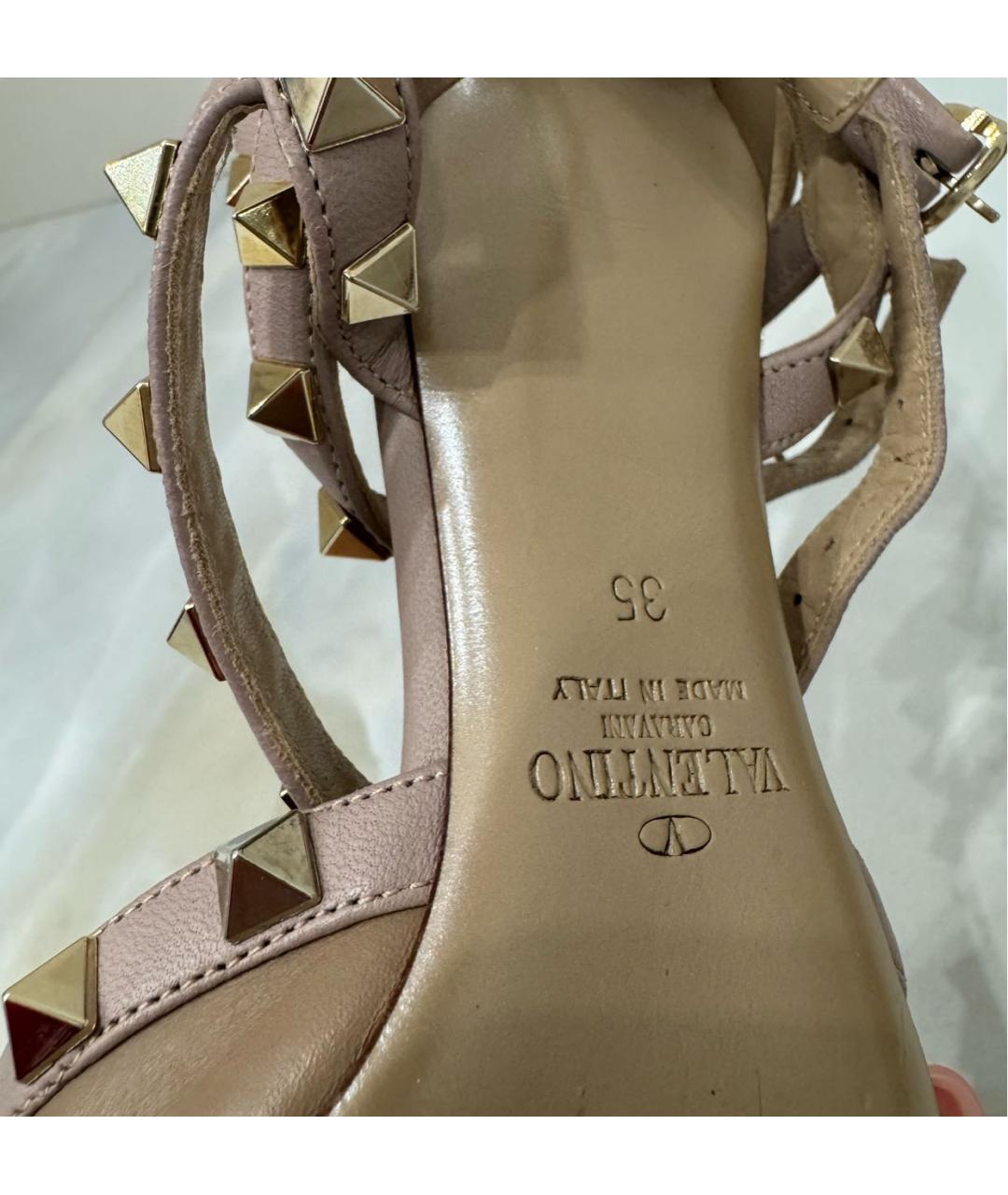 VALENTINO Бежевые кожаные туфли, фото 5