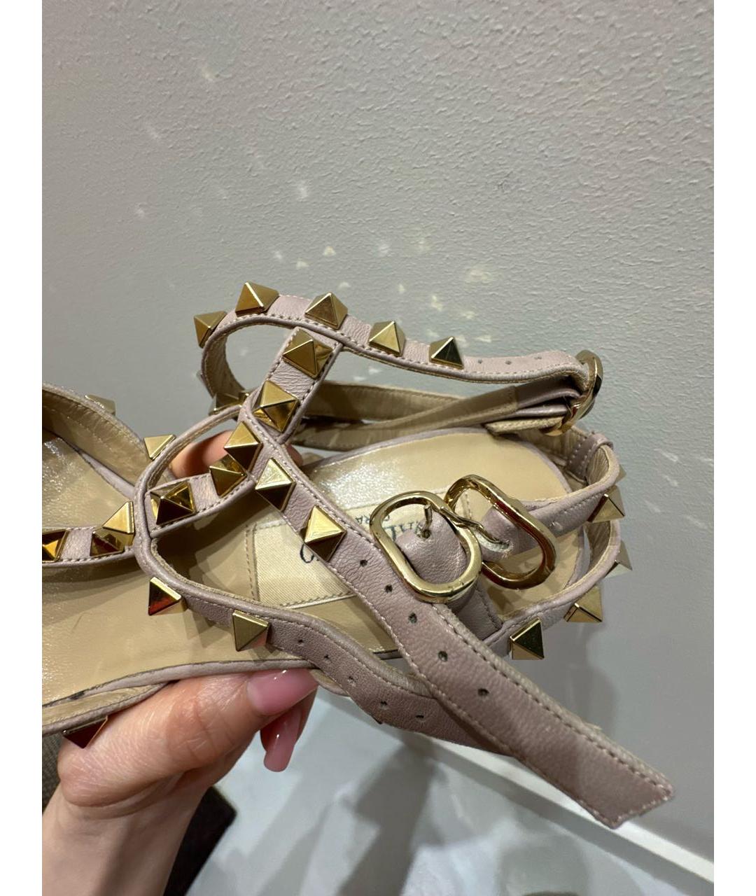 VALENTINO Бежевые кожаные туфли, фото 6