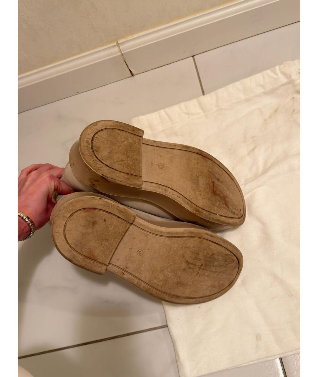 THE ROW Белые кожаные ботинки, фото 3