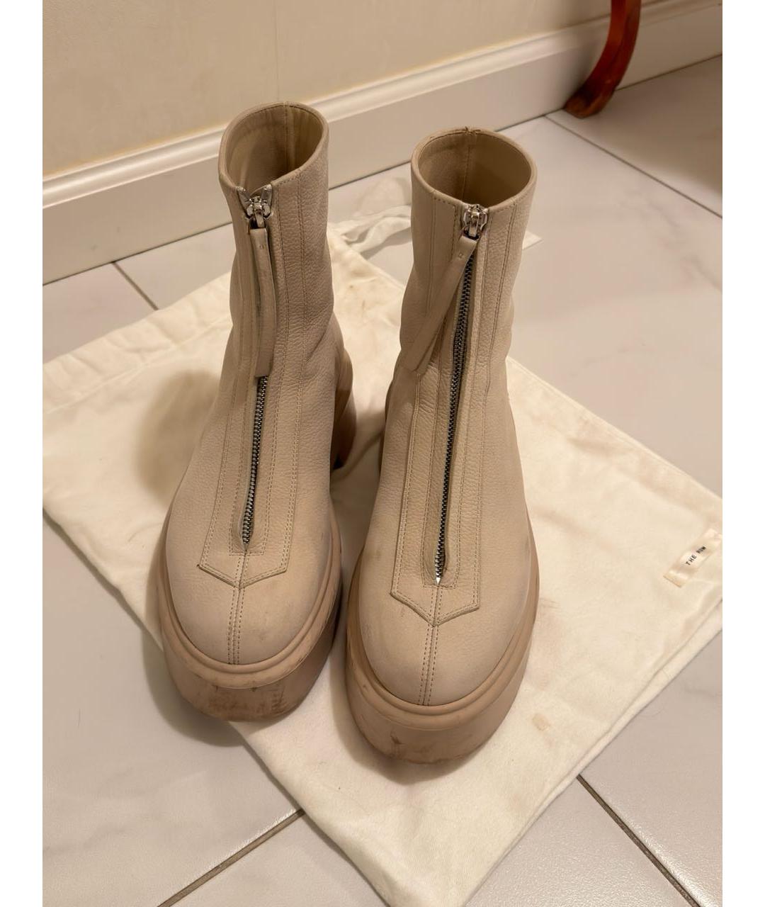 THE ROW Белые кожаные ботинки, фото 2