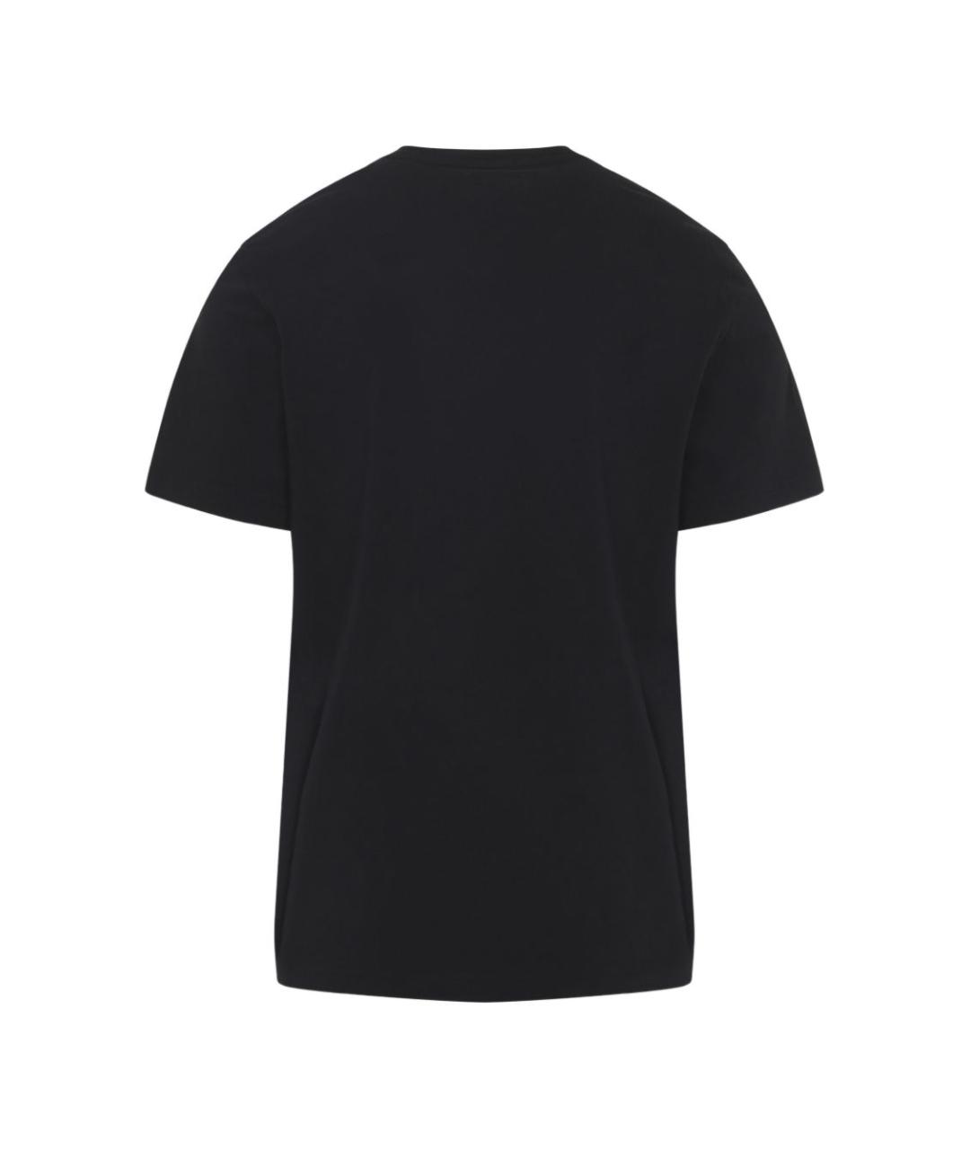 MONCLER Черная хлопковая футболка, фото 3