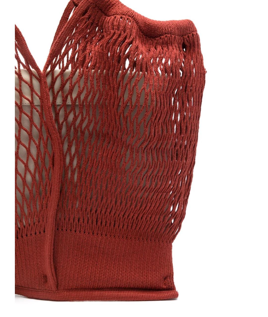 HEREU Красная тканевая сумка тоут, фото 4