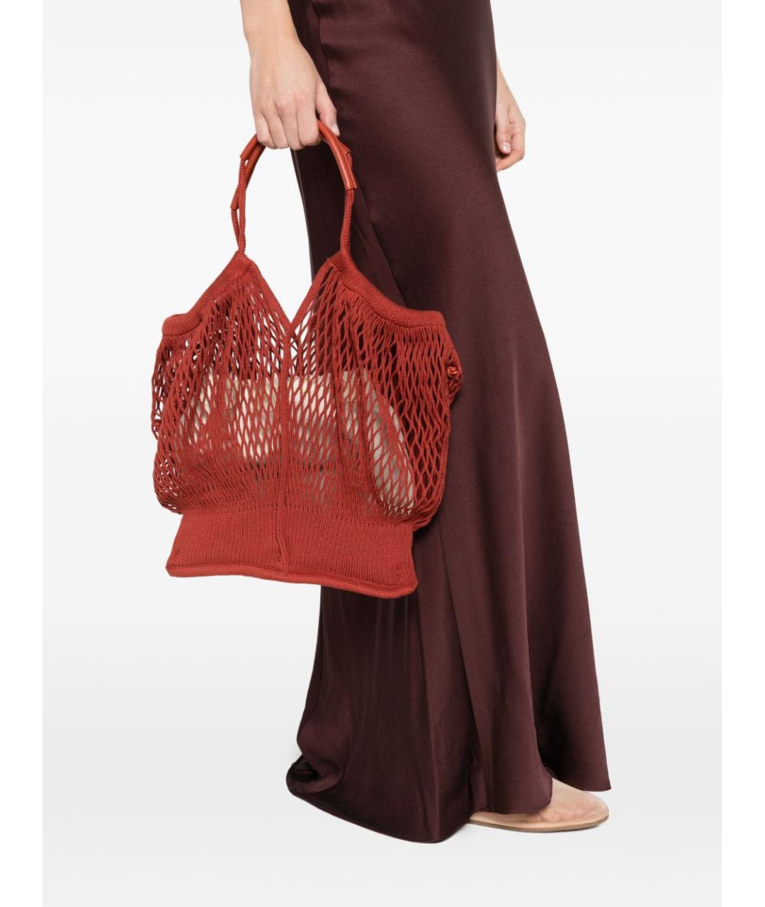 HEREU Красная тканевая сумка тоут, фото 3