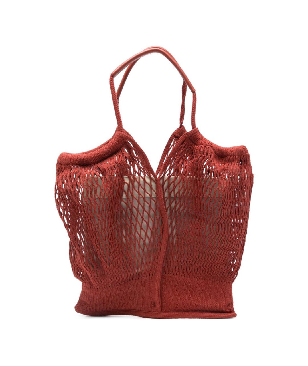 HEREU Красная тканевая сумка тоут, фото 1