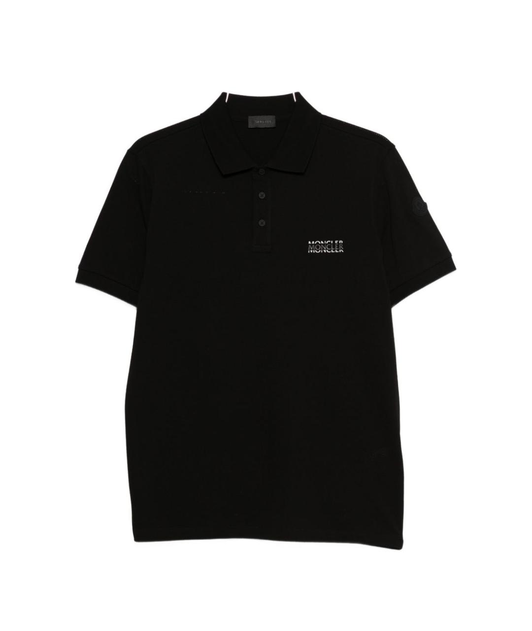 MONCLER Черная хлопковая футболка, фото 1