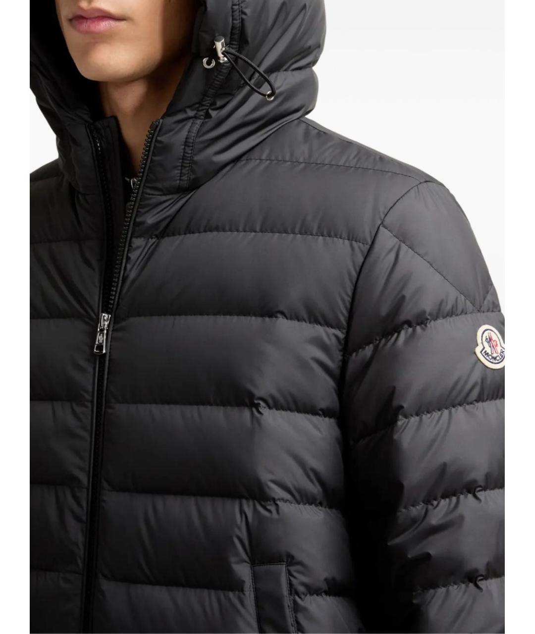 MONCLER Черная полиэстеровая куртка, фото 4