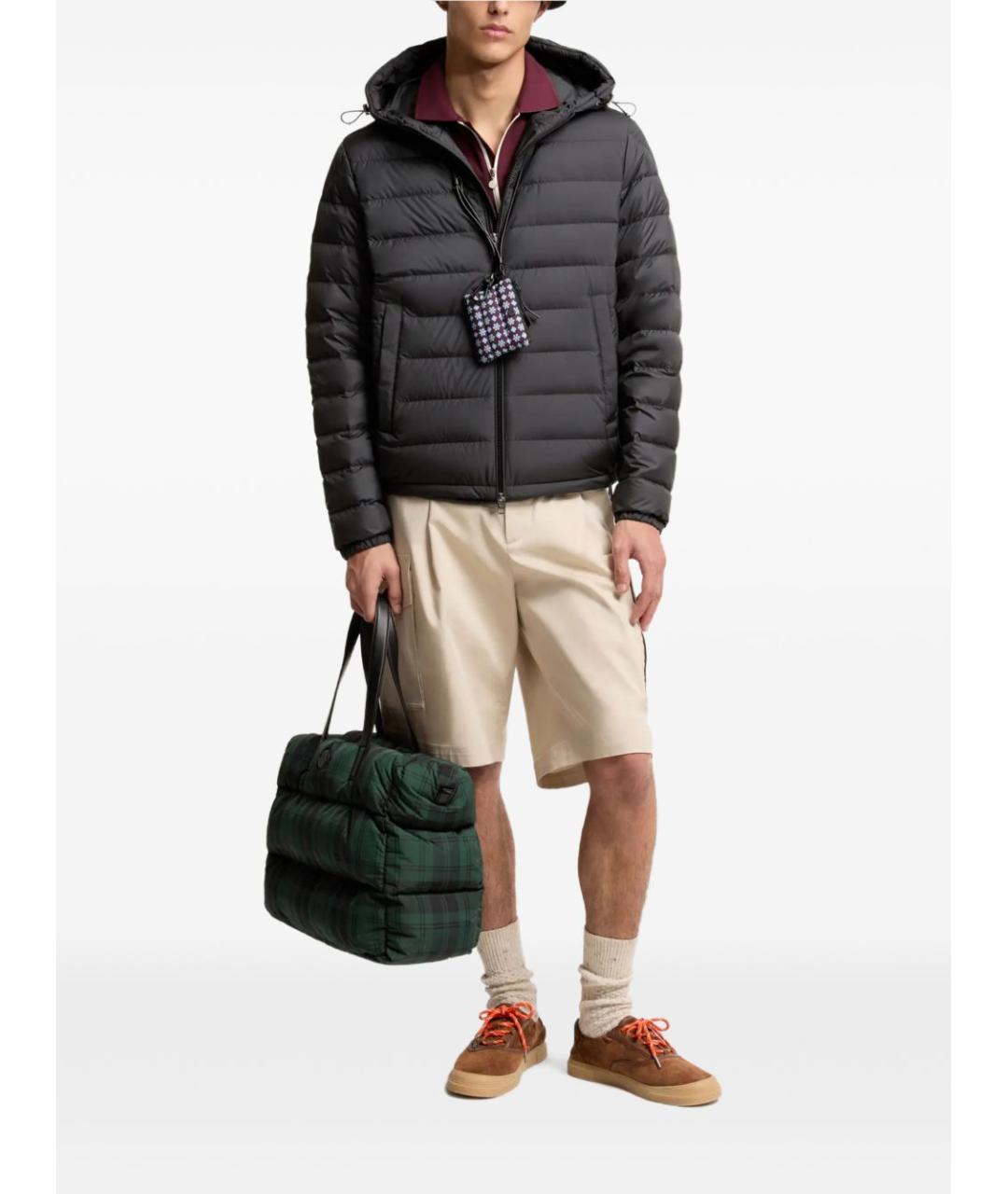 MONCLER Черная полиэстеровая куртка, фото 5