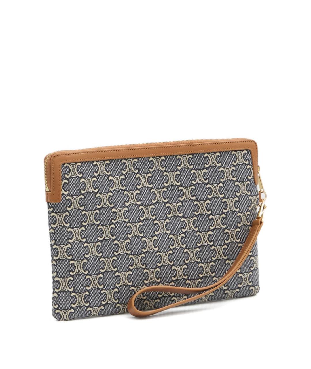 CELINE Синяя жаккардовая косметичка, фото 3