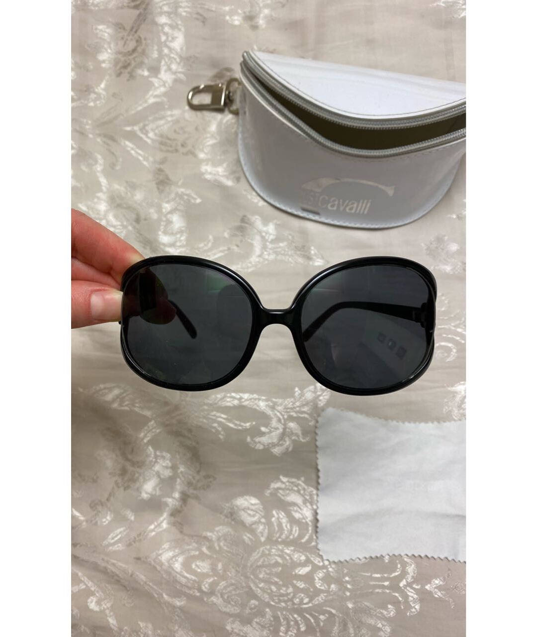 JUST CAVALLI Черные пластиковые солнцезащитные очки, фото 7