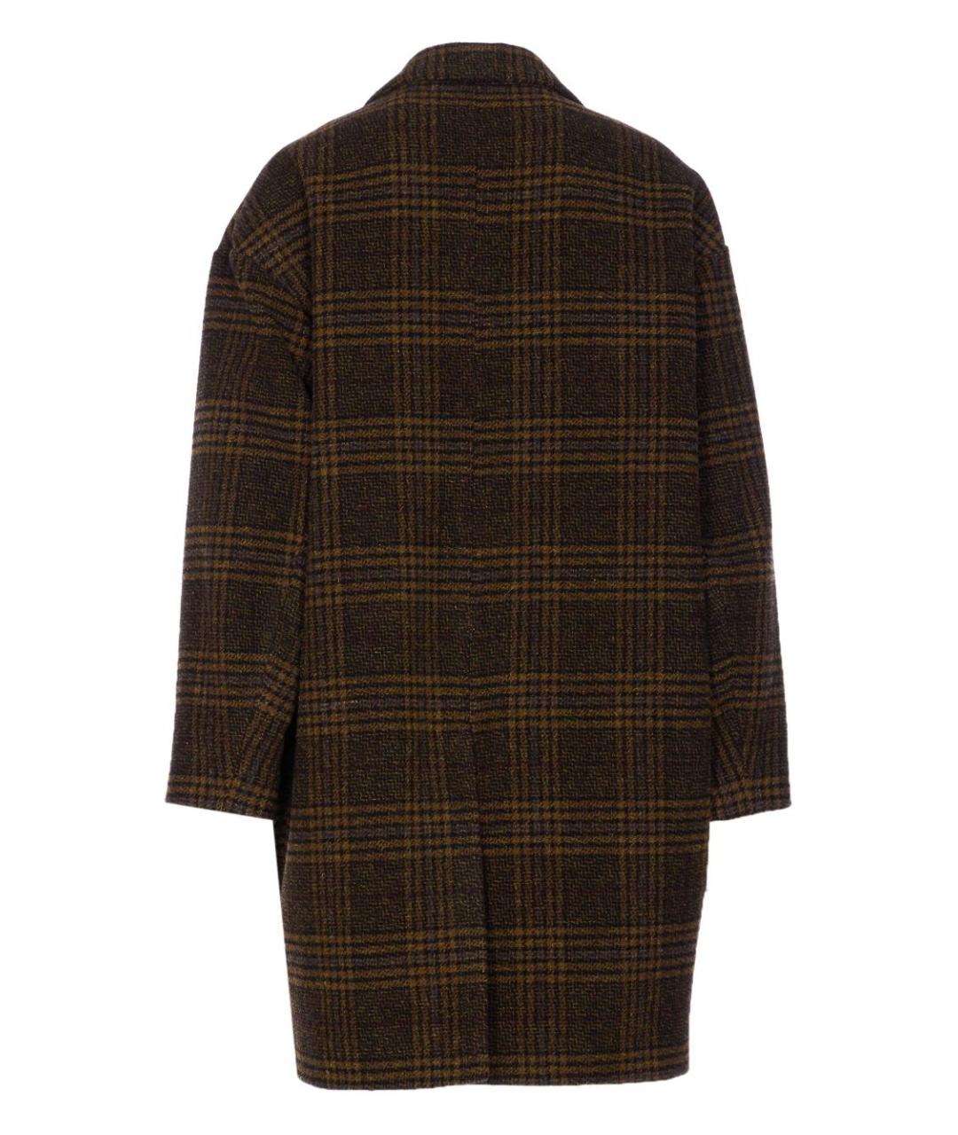 ISABEL MARANT ETOILE Коричневое шерстяное пальто, фото 4