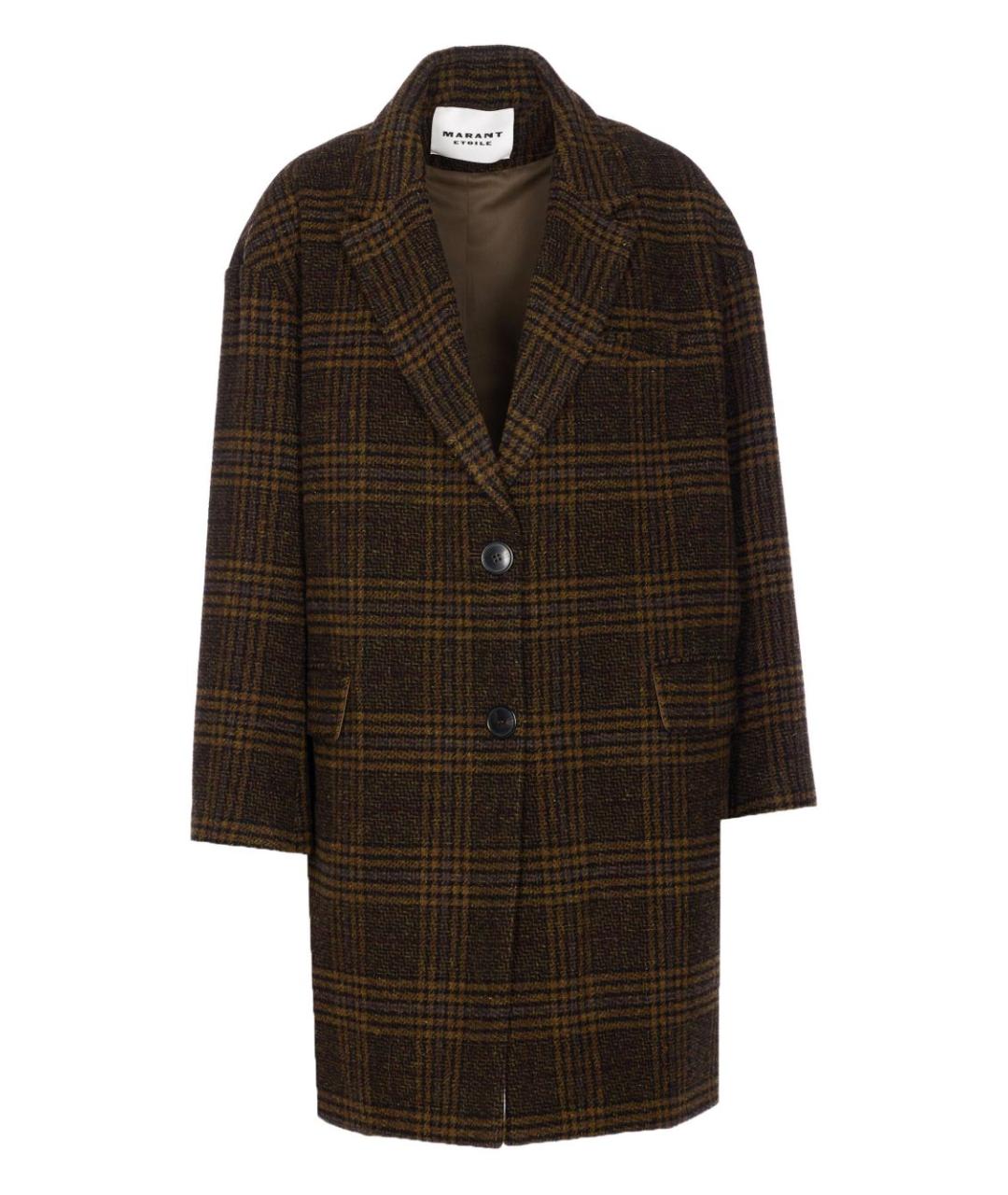 ISABEL MARANT ETOILE Коричневое шерстяное пальто, фото 1