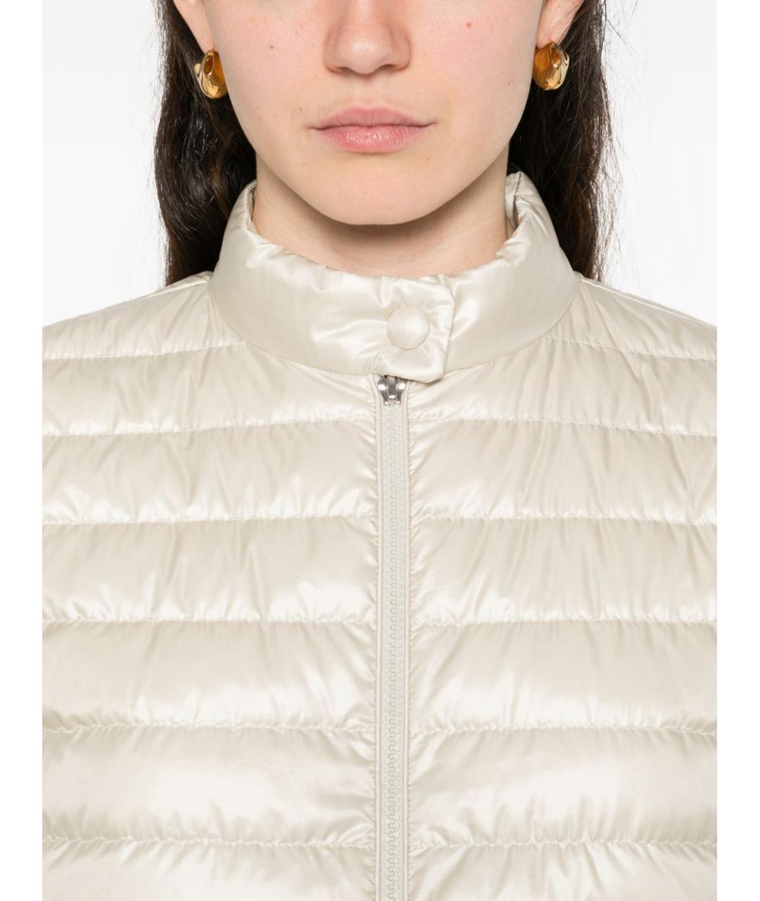 MONCLER Белая полиамидовая куртка, фото 2