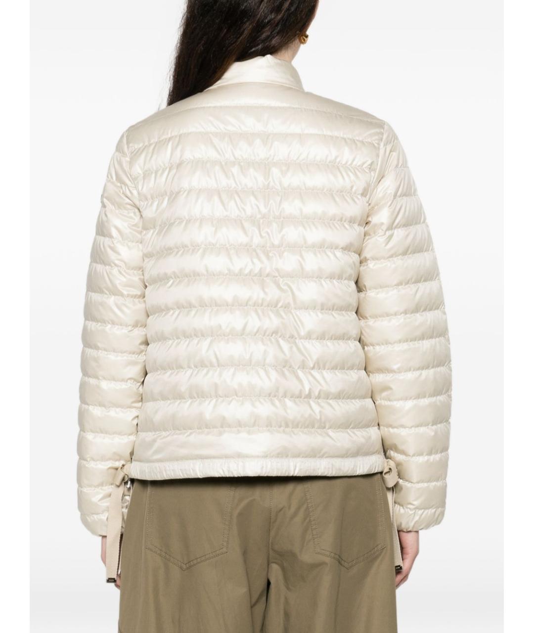 MONCLER Белая полиамидовая куртка, фото 4