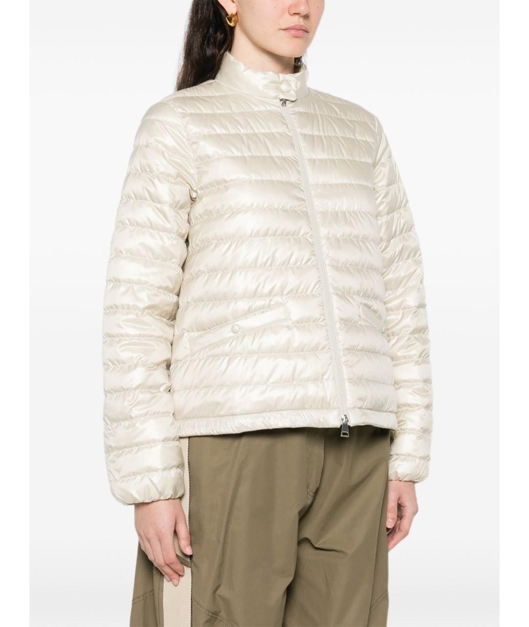 MONCLER Белая полиамидовая куртка, фото 5