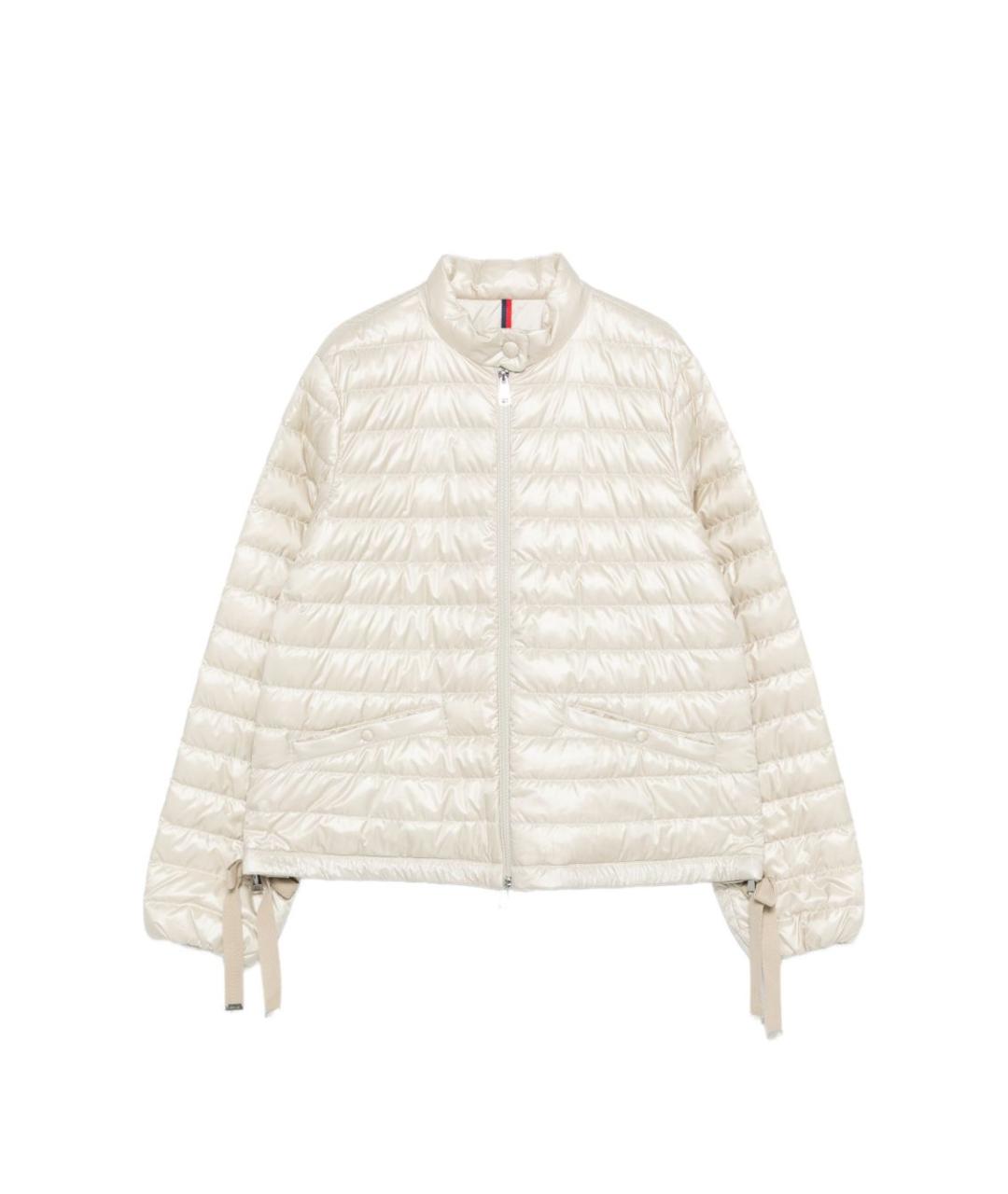 MONCLER Белая полиамидовая куртка, фото 1