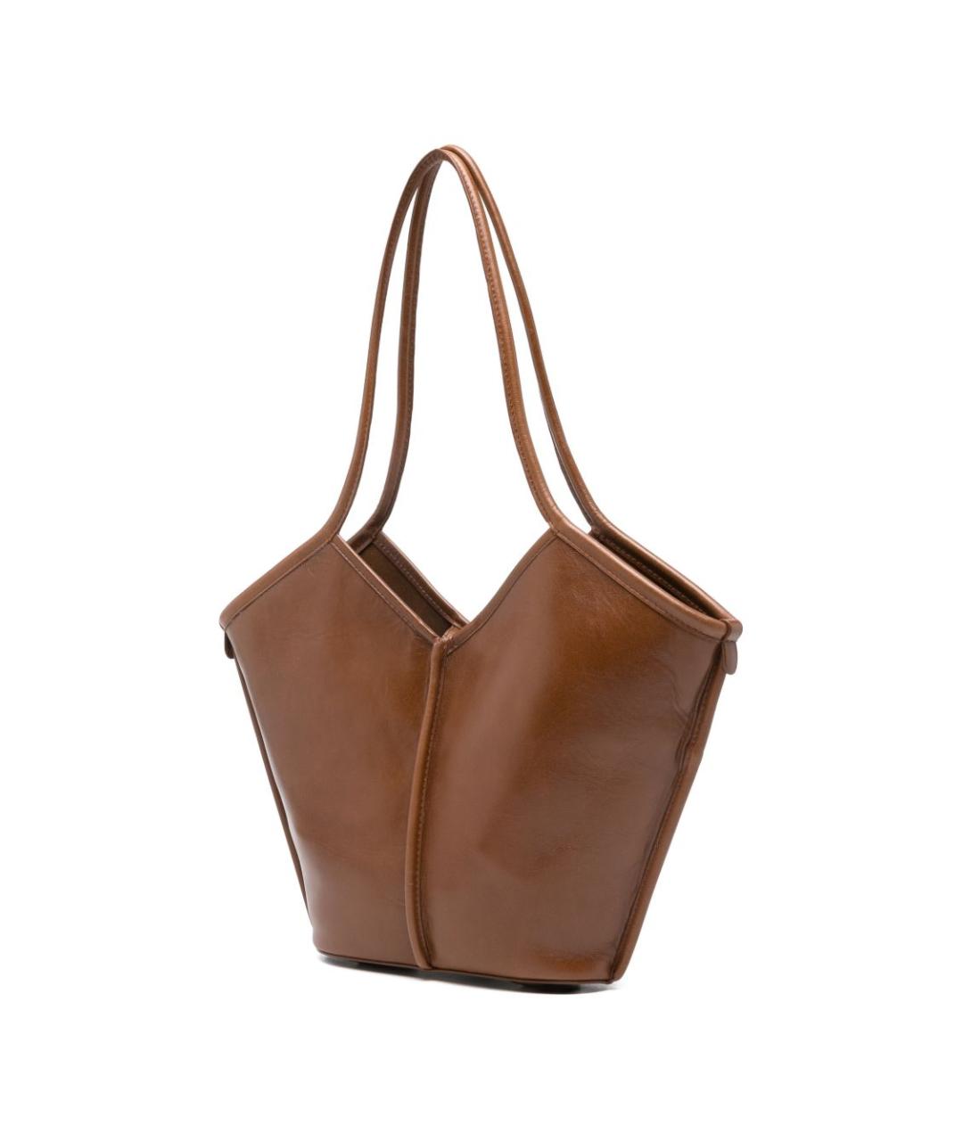 HEREU Коричневая кожаная сумка тоут, фото 4