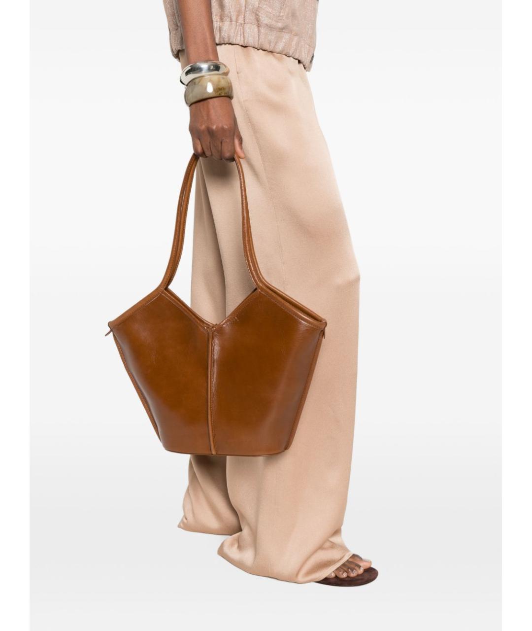 HEREU Коричневая кожаная сумка тоут, фото 2