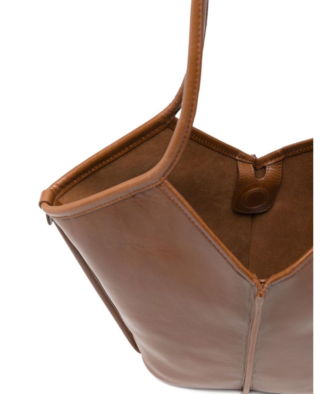 HEREU Коричневая кожаная сумка тоут, фото 3