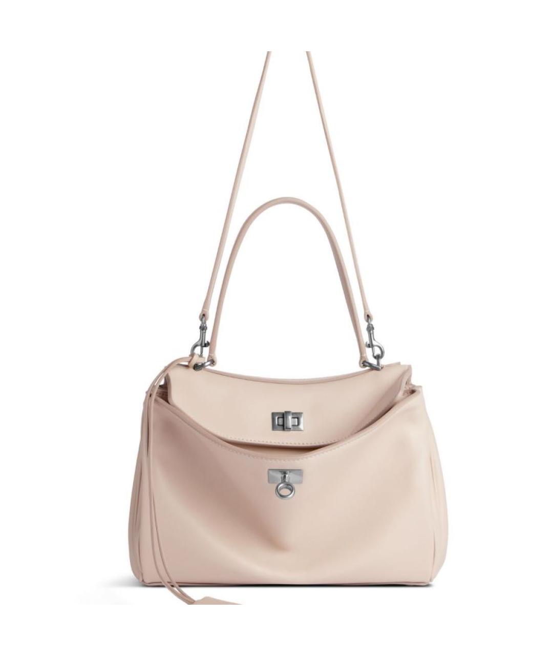 BALENCIAGA Розовая кожаная сумка через плечо, фото 4