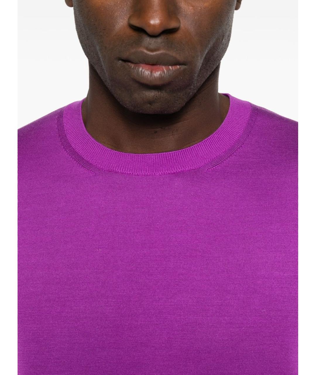 TOM FORD Фиолетовый шелковый джемпер / свитер, фото 4