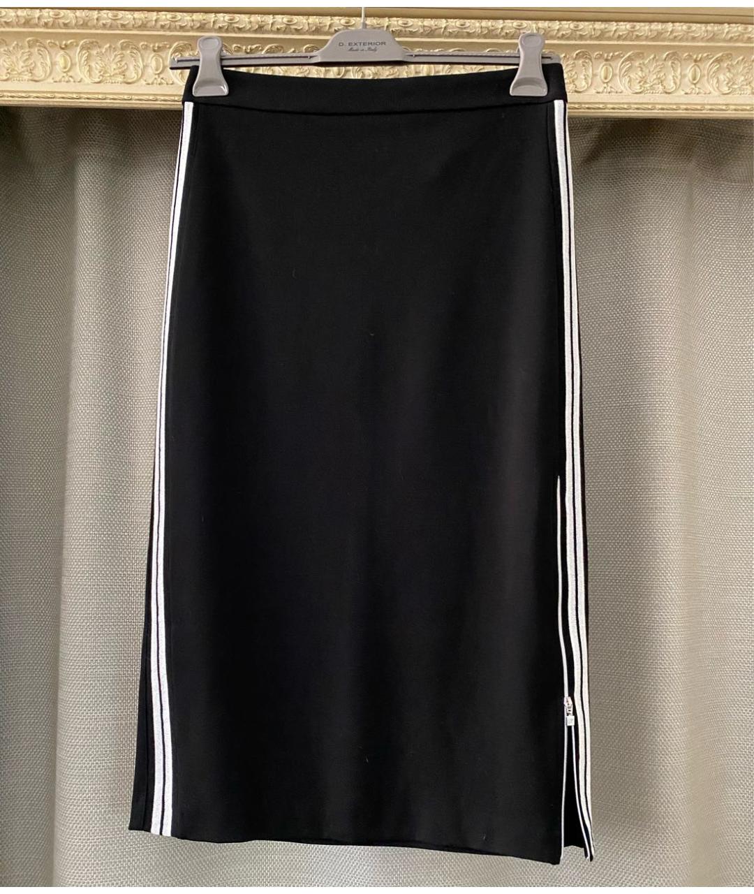 D.EXTERIOR Черная шерстяная юбка миди, фото 9