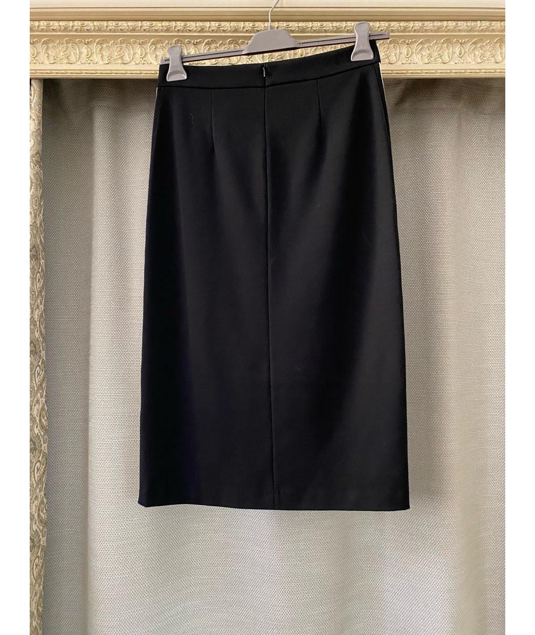D.EXTERIOR Черная шерстяная юбка миди, фото 7