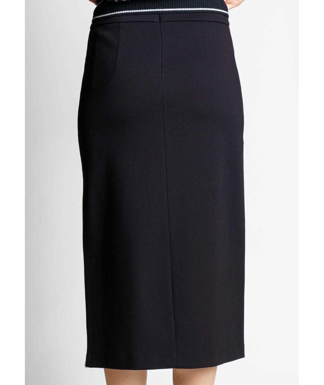 D.EXTERIOR Черная шерстяная юбка миди, фото 5