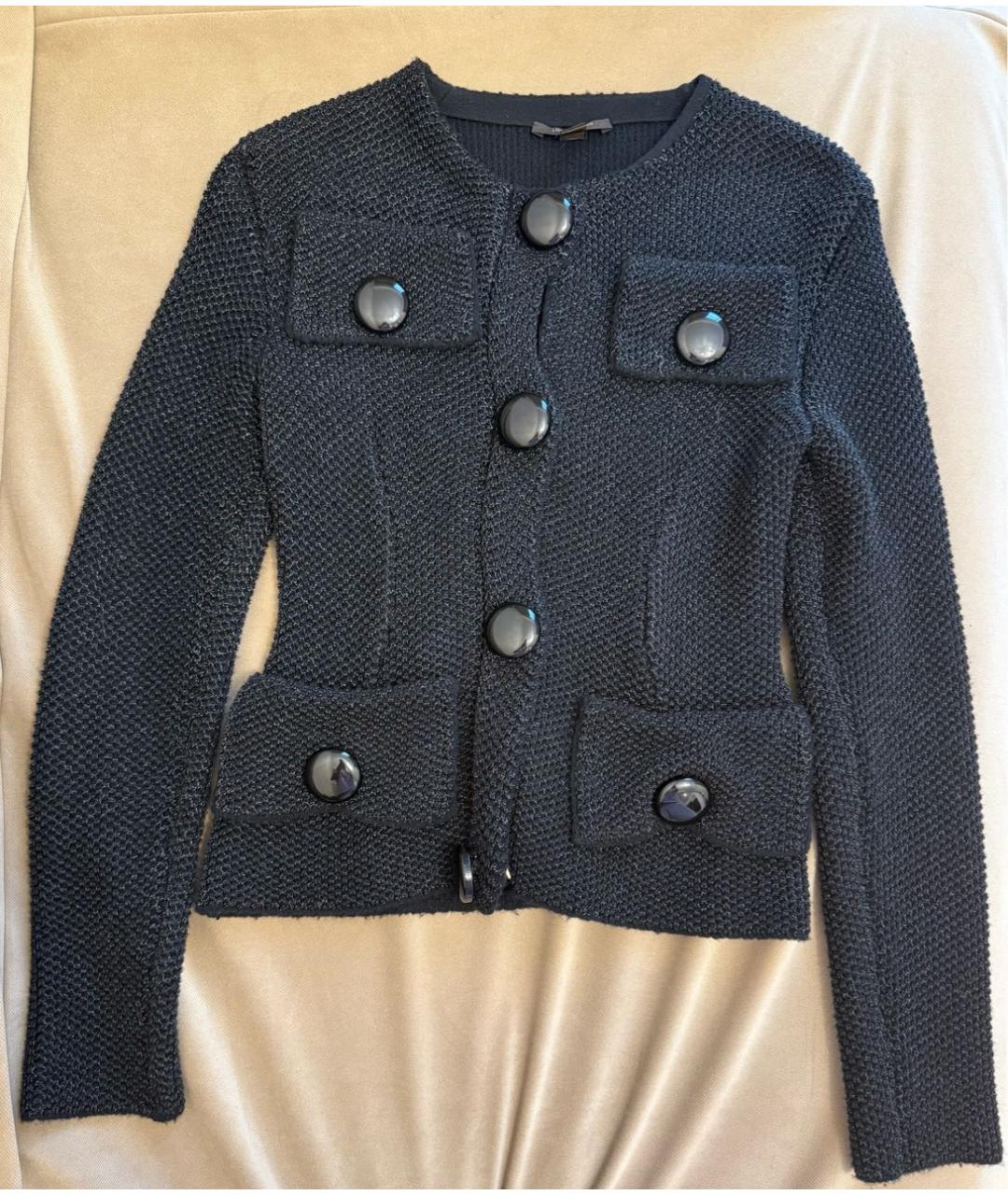 LOUIS VUITTON Черный вискозный кардиган, фото 4