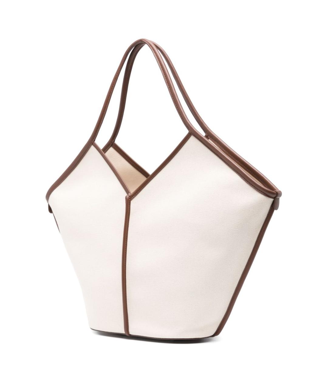 HEREU Бежевая тканевая сумка тоут, фото 4